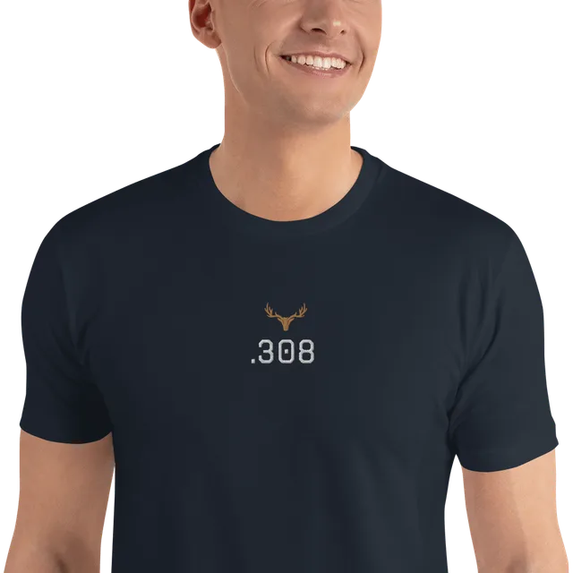 Short Sleeved Slim Fitting Men's T shirt Dark Blue - Shop at LoveMi
