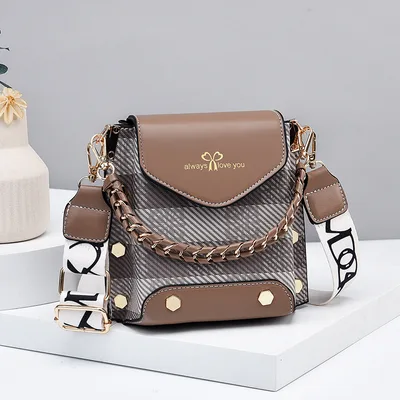 New Stylish And Lightweight Mini Crossbody Vertical Shoulder Bag Coffee - Shop at LoveMi