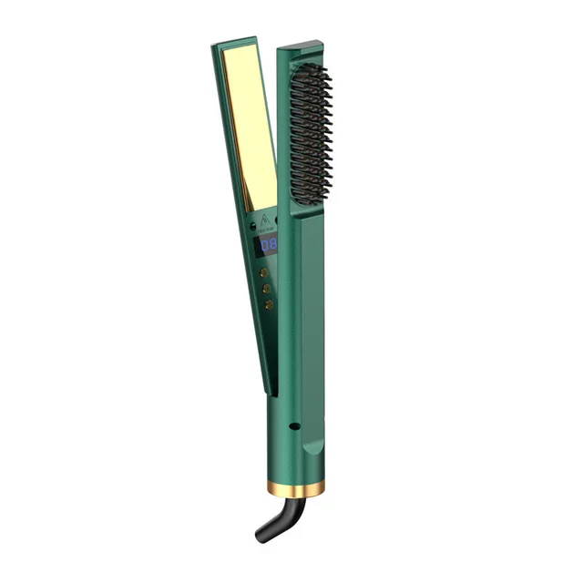 Three in one Multifunctional Straight Hair Roll Splint Wet And Dry Dual use Green - Shop at LoveMi