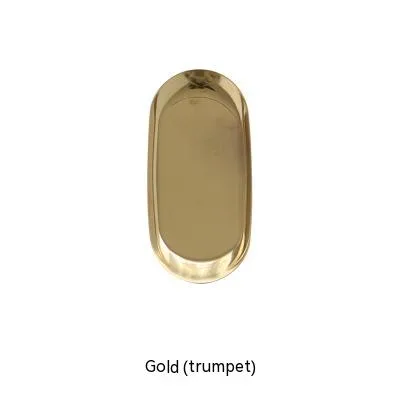 Brass Gold Stainless Steel Desktop Storage Tray Golden Small Tray - Shop at LoveMi