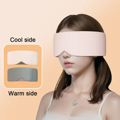 Silk Cotton Padded Eye Full Cover Block Light Blindfold Double Face Warm Cold Sleeping Masks For Women Soft And Comfortable Blindfold For Travellin... Pink - Shop at LoveMi