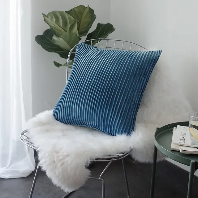 Modern Minimalist Model Room Sofa Bed Cushion Waist Pillow Ice Sea Blue - Shop at LoveMi