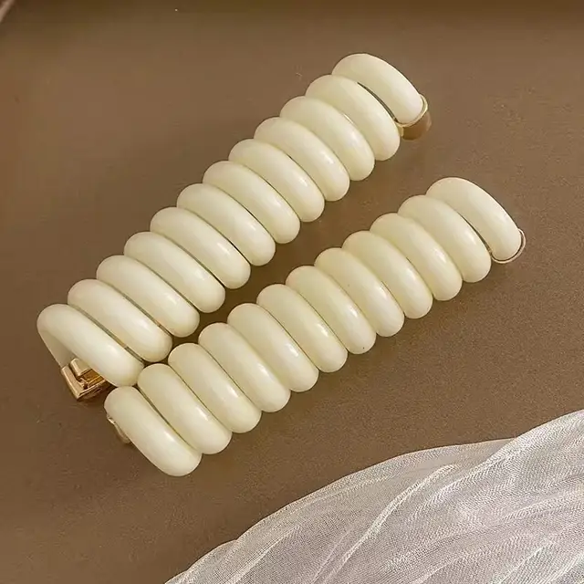 Japanese Braided Hair Band Phone Line Women Beige Single - Shop at LoveMi