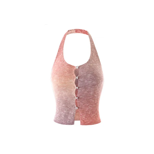 Sweet Cool Colorful Holiday Halter Backless Sling Red Pink - Shop at LoveMi