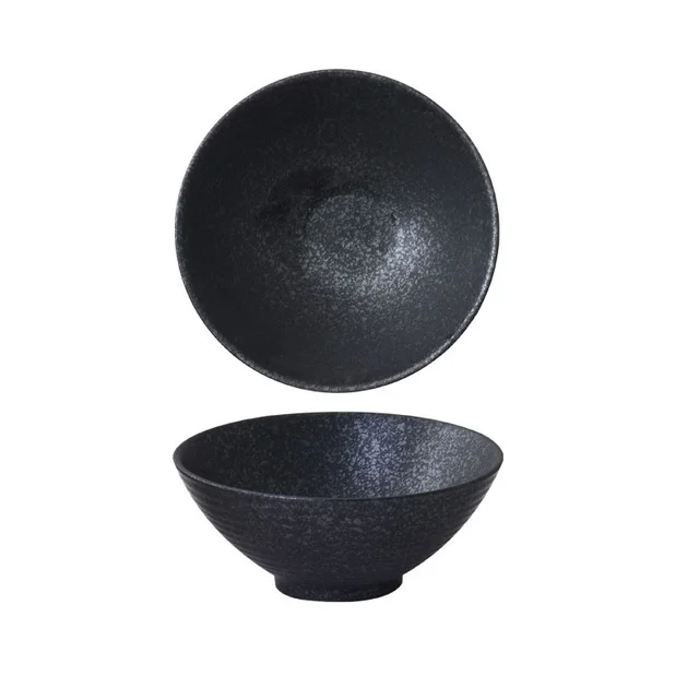 Household Ceramic Soup Large Bowl Black Color - Shop at LoveMi