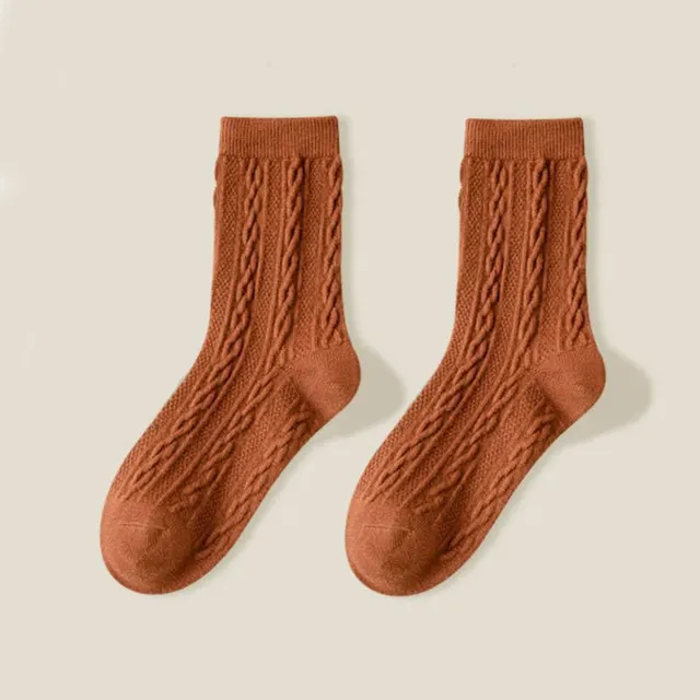 Trendy All matching Good looking Solid Color Mori Style Stockings Orange - Shop at LoveMi
