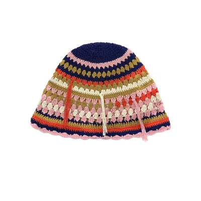 Women's Fashion Hand Crocheted Beanie Pot Hat Picture Color - Shop at LoveMi