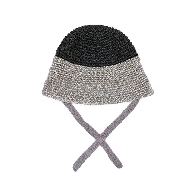 Men's And Women's Fashion Simple Tissue Paper Grass Bucket Hat Black Gray - Shop at LoveMi