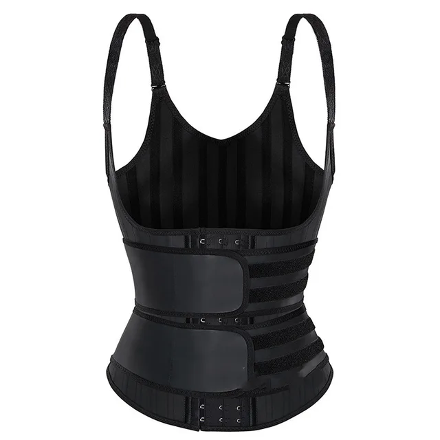 Sports Shaping Latex Body Shaping Top Double Velcro Black - Shop at LoveMi