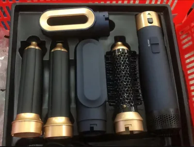 New Hair Dryer Multi Hair Styler 5 In1 Curling Iron Hair Eu Color Box Packaging - Shop at LoveMi