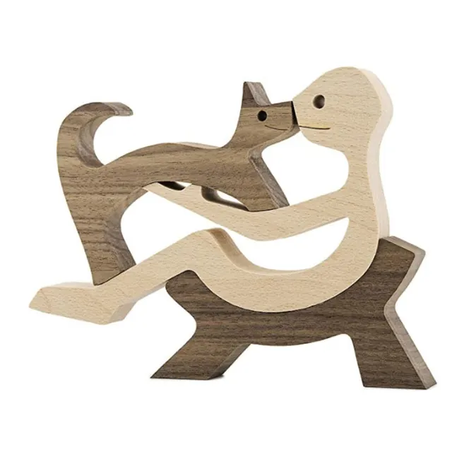 DIY Figurine Wood Sculpture Home Decoration S With Coat Paint - Shop at LoveMi