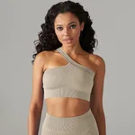 6612 One Shoulder Bra Khaki