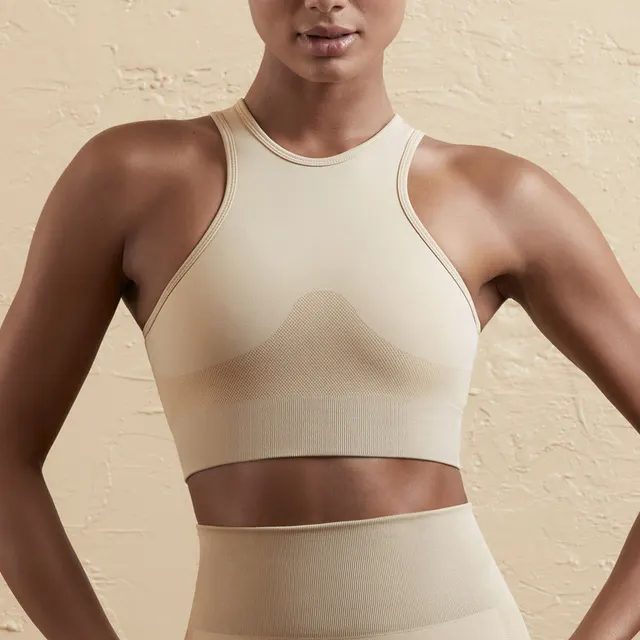 Skinny Peach Hip Lifting Yoga Clothes For Women 6606 Vest Khaki - Shop at LoveMi
