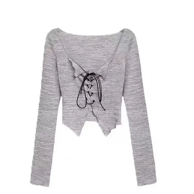 Top Inner Cardigan Gray Cardigan One Piece - Shop at LoveMi