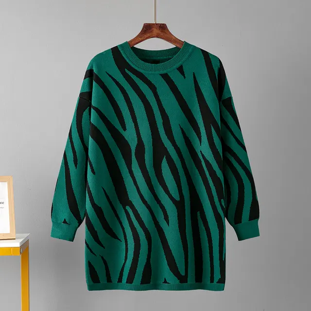 Women's Fashion Knitted Pullover Sweater Dark Green - Shop at LoveMi