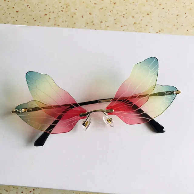 Sunglasses Fashion Dragonfly Wings Frameless C7 - Shop at LoveMi