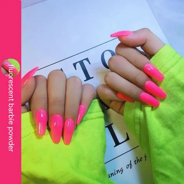 Fluorescent Manicure European And American Style Nightclub D9 5 Fluorescent Barbie Pink - Shop at LoveMi