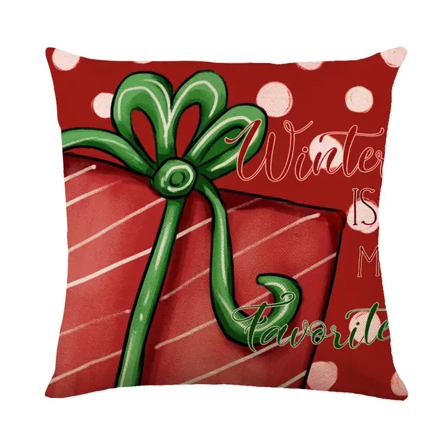 Christmas Decorations Pillow Covers Sofa Square Throw Pillow Cases Stamping Snowflake Waist Cushion Cover Home Bed Decor Qj0721 14 - Shop at LoveMi