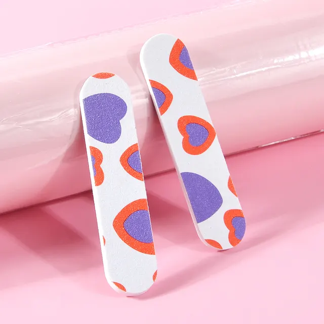 Color Mini 9cm Nail File Printing Double sided EVA Love Pattern - Shop at LoveMi