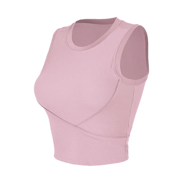 Fashion Running Exercise Vest Women Pear Pollen - Shop at LoveMi