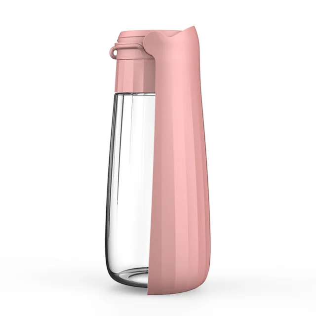 Pet Water Cup Outdoor Portable Folding Dog Water Bottle 550ml Large Capacity Medium To Large Dog Drinking Bottle Pink 550Ml - Shop at LoveMi