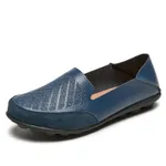 Women's Fashionable Simple Embossed Flat Shoes - Blue