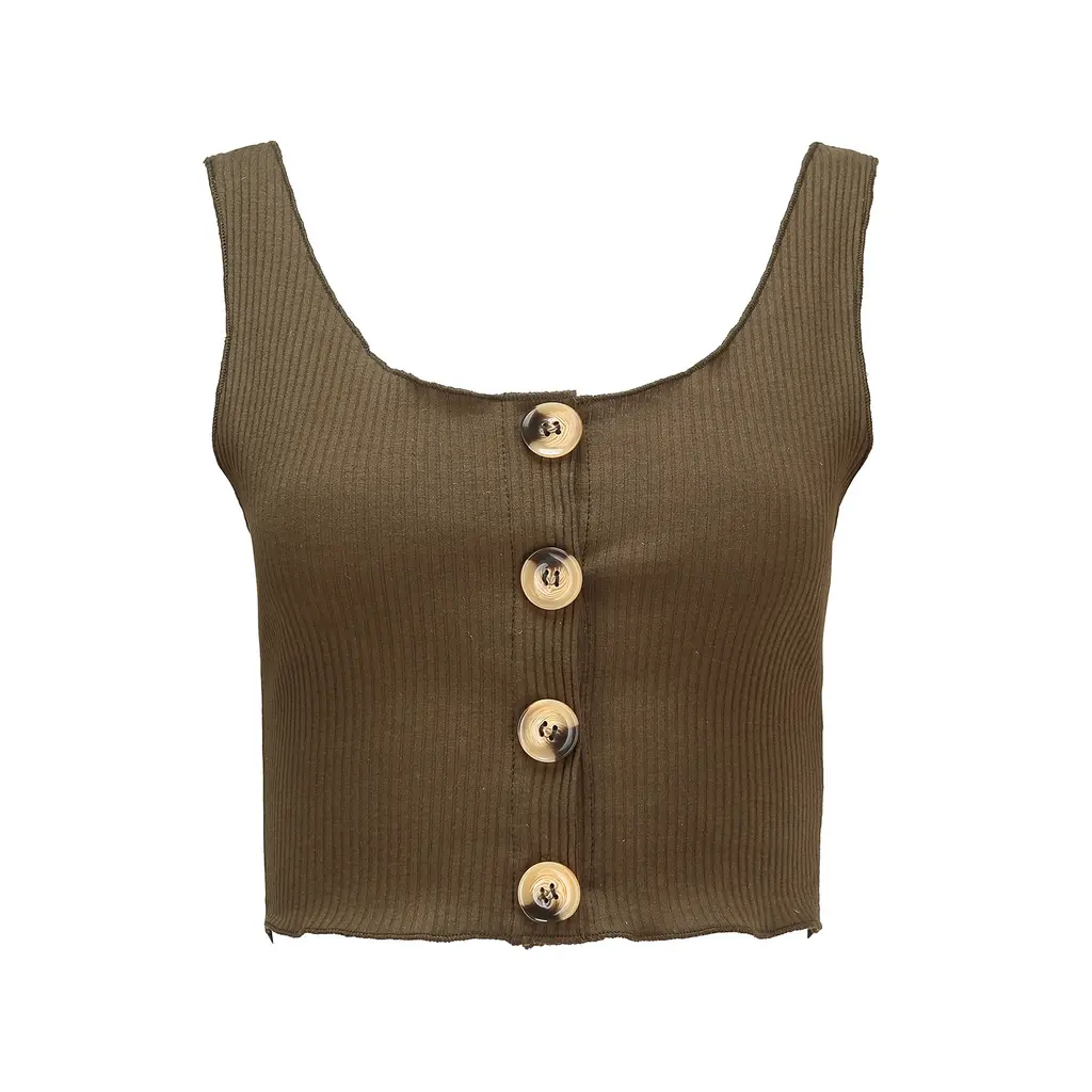 V-neck Nightclub Backless Camisole Lace-up Sleeveless Bottoming Top - Green