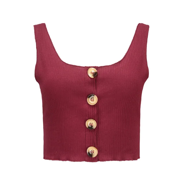V neck Nightclub Backless Camisole Lace up Sleeveless Bottoming Top Purplish Red - Shop at LoveMi