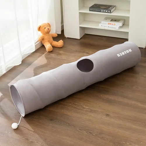 Cat Tunnel Cartoon Straight Foldable Toy Gray Large - Shop at LoveMi