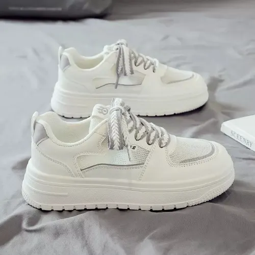 Platform White Shoes Minority All match Running Leisure Sneakers Gray - Shop at LoveMi