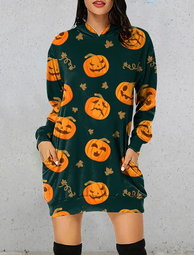 Fashion 3D Printing Female Long Sweater 4 Cotton Fabric - Shop at LoveMi