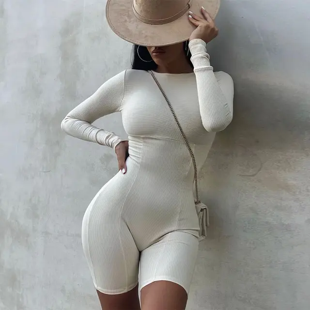 Women's Leggings New Knit Slim fit Hip Lift Sports Yoga Jumpsuit White - Shop at LoveMi