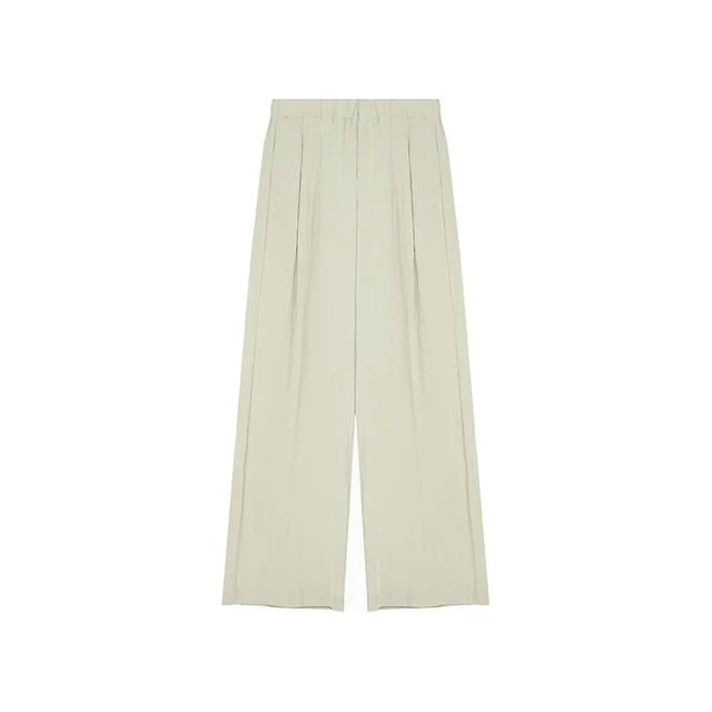 Versatile Straight Leg Casual Pants Soy Milk - Shop at LoveMi