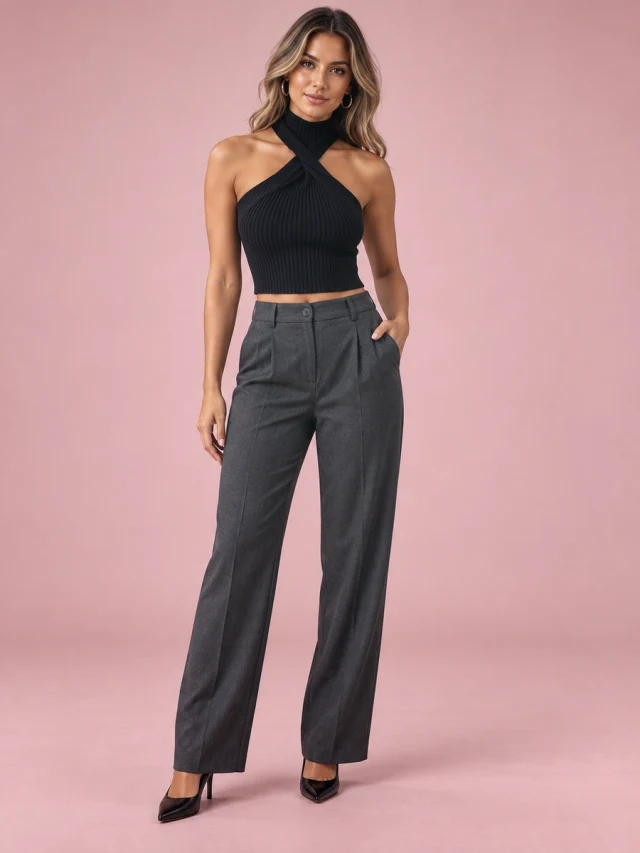 Fashion Halter Small Vest For Women Black - Shop at LoveMi