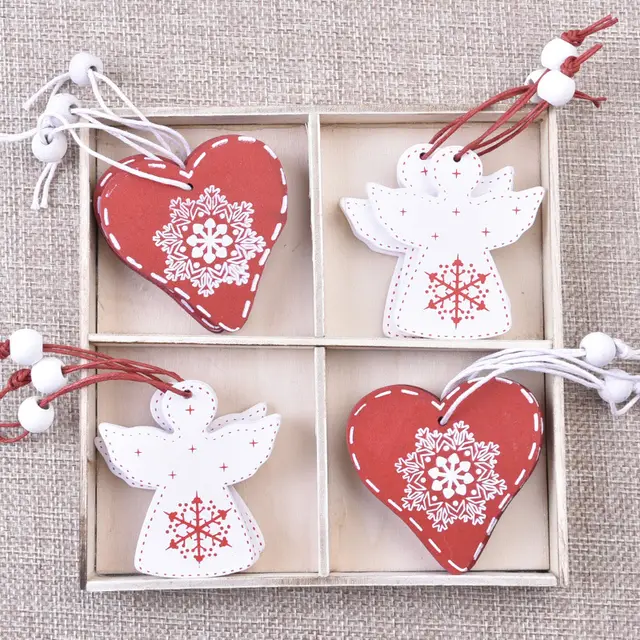 Decorations Creative Christmas Wooden Pendant H Style - Shop at LoveMi