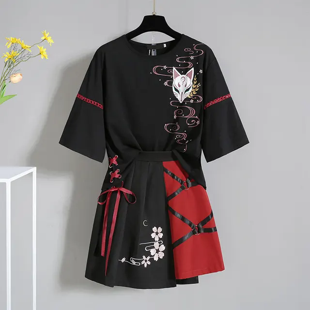 Improved Hanfu Women's Summer Two piece Suit Coat Skirt Two Piece Set - Shop at LoveMi