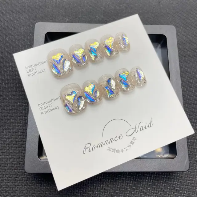 Hand worn Armor Nail Sticker Nail Patch Warm Genie Series Ornament 434 Short Round A - Shop at LoveMi