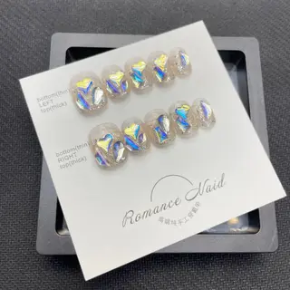 Hand-worn Armor Nail Sticker Nail Patch Warm Genie Series Ornament - 434 Short Round A