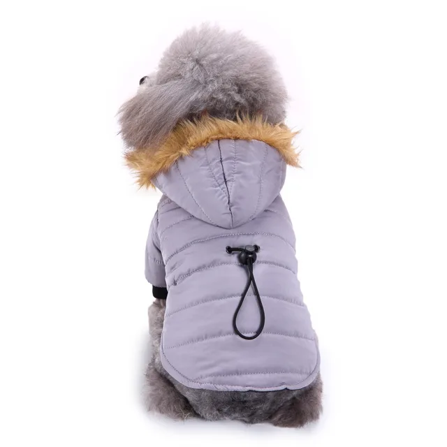 Dog Winter Clothing Coat Reflective Cotton Dz173 Gray - Shop at LoveMi