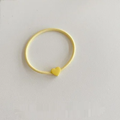 Love Hair Band Candy Color Headband Highly Elastic Hair Rope Hair Elastic Band Yellow - Shop at LoveMi