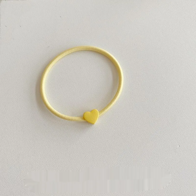 Love Hair Band Candy Color Headband Highly Elastic Hair Rope Hair Elastic Band Yellow - Shop at LoveMi