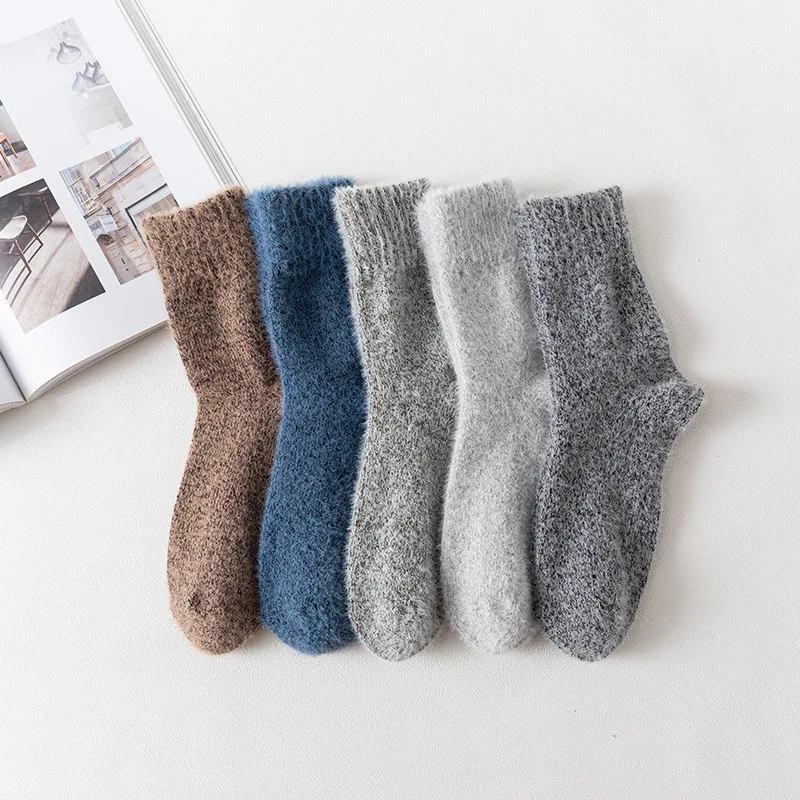 Thick Warm Socks Men's Parallel Line Wool Socks Average Size - Shop at LoveMi