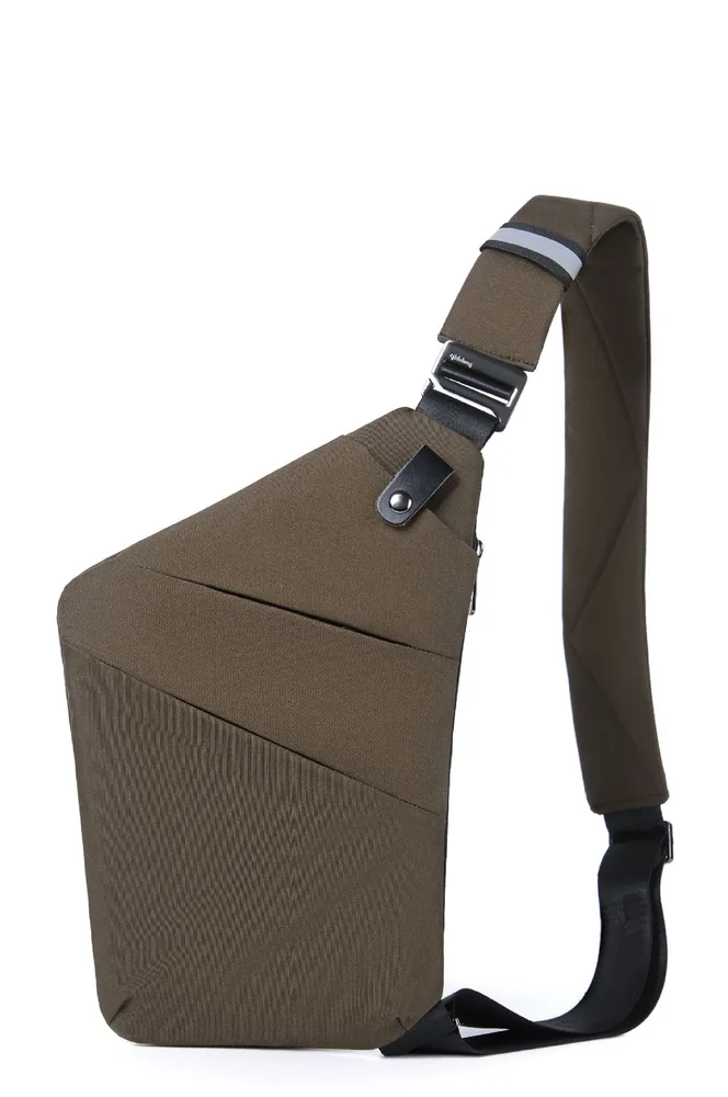 Men's Fashion Casual Travel Sling Crossbody Bag Brown - Shop at LoveMi