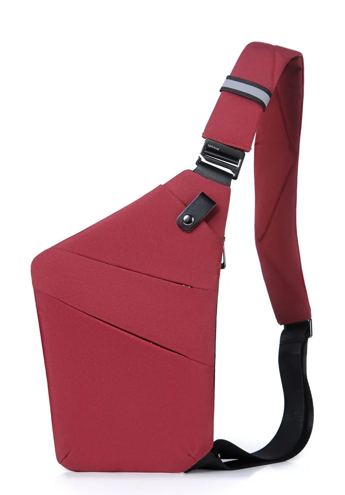 Men's Fashion Casual Travel Sling Crossbody Bag Red - Shop at LoveMi