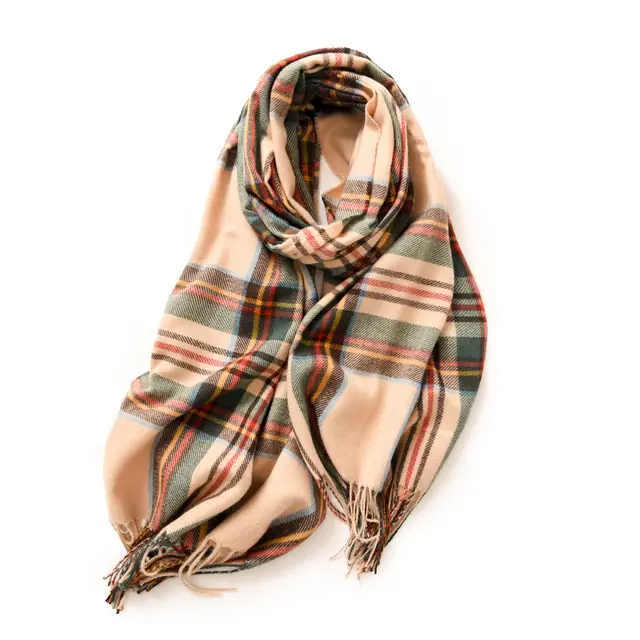 New Winter Scarf For Women Rice Color Lattice - Shop at LoveMi