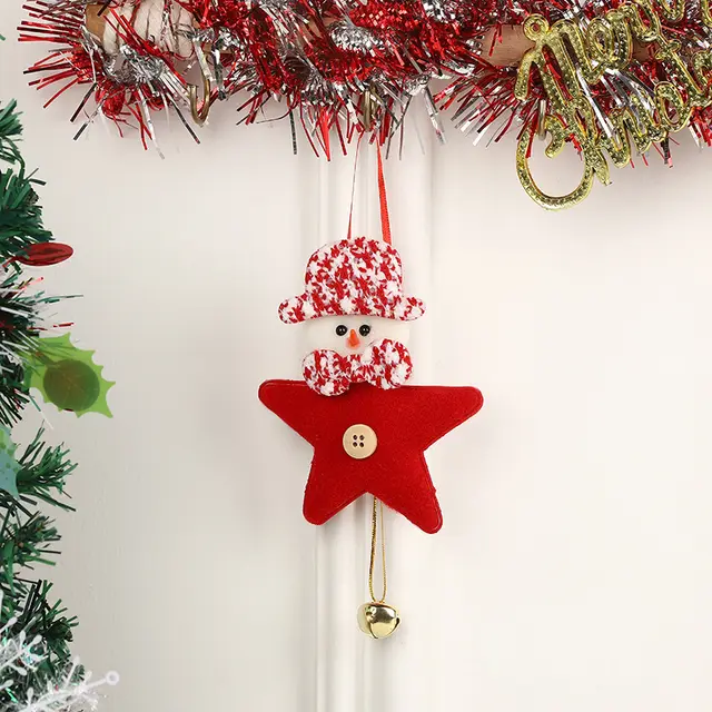 Christmas Hanging Santa Claus Bell Ornaments Decoration Christmas Pendant Snowman - Shop at LoveMi