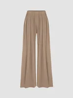 Women's Pants Casual Elastic Wide-leg Pants - Skin Colour