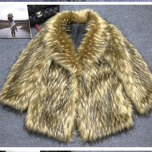Women's Coat Fox Fur Overcoat Mid length Korean Style Lapel Winter Raccoon Fur - Shop at LoveMi