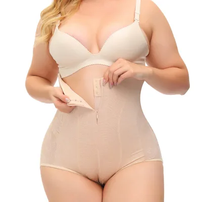 Breathable Lace High Waist Tummy Control Shapewear Beige - Shop at LoveMi