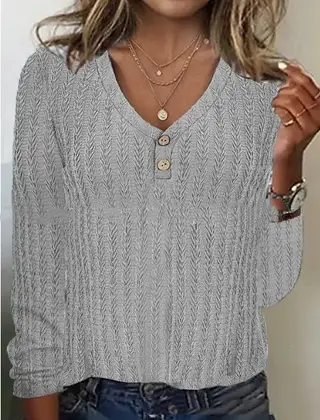 Stitching Printing Multi-color Women's T-shirt - Gray